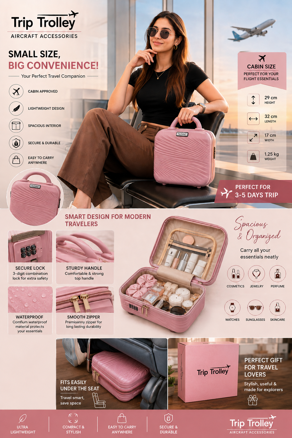 Trip Trolley beauty organizer and travel vanity box