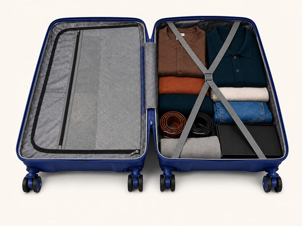 Trip Trolley Royal Blue travel suitcase set